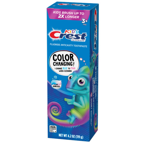 Детская зубная паста Crest Crest Kids Color Changer, против кариеса с фтором, от 3 лет, 119 гр